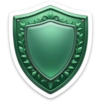 green frosted shield sticker