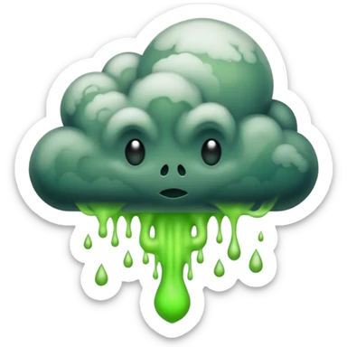 a poisonous cloud of gas, dark swamp color, realism-style sticker