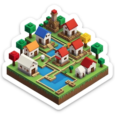 Minecraft village sticker