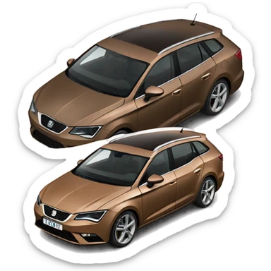 Brown seat leon kombi sticker
