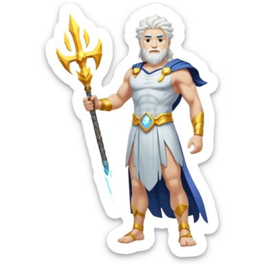 fullbody god ZEUS, standing still sticker
