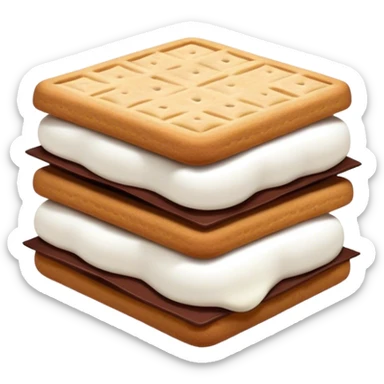 Burgundy smores cookie sandwich isolated  sticker