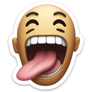 Tongue smile sticker