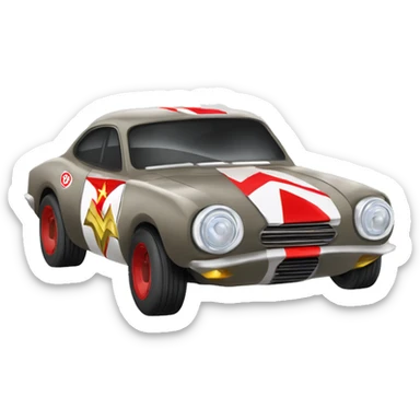 Linda Carter’s WW2 Wonder Woman Long wheelbase widened ground effects Scion FR-S hyper race car sticker