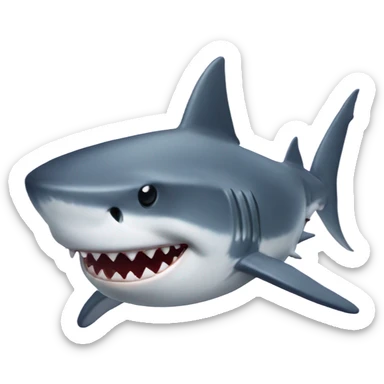 A shark that is very coquette sticker