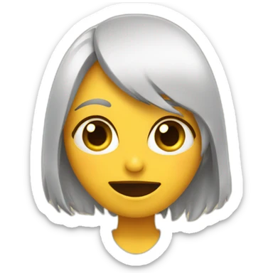 Chica con la lengua afuera y ojos mirando arriba sticker