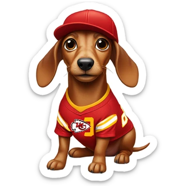 Wiener dog chiefs fan sticker