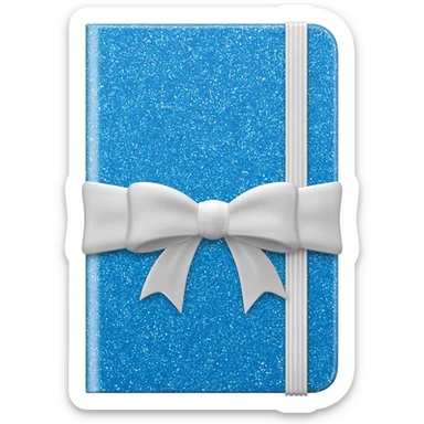 notebook finances cobalt glittery sparkle with bow white sticker