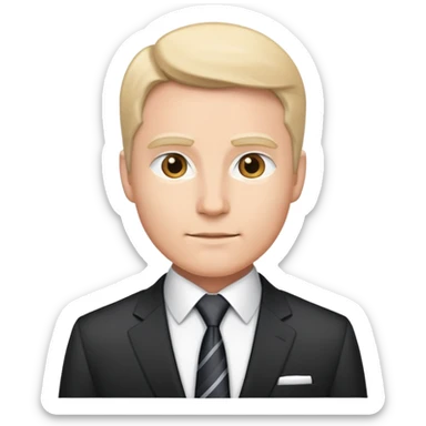 Confident business person in a suit and tie, professional leader, executive sticker