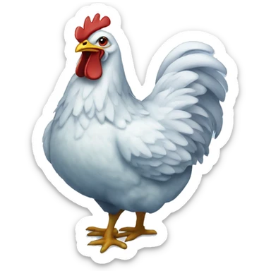 chiken on ice sticker