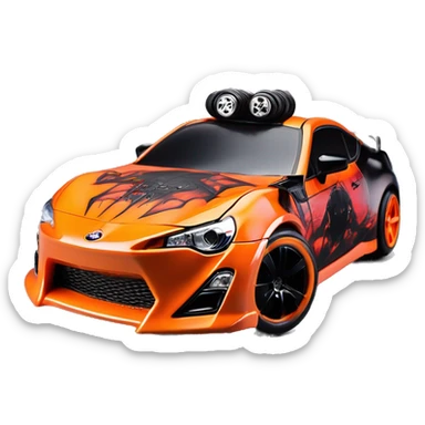    Hot wheels Darth Vader themed Scion FR-S scary Halloween monster rc car sticker