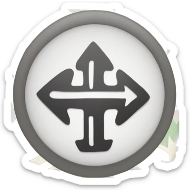 Circular arrow in a circle with a check icon sticker