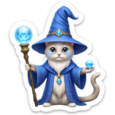 A sorcerer cat sticker