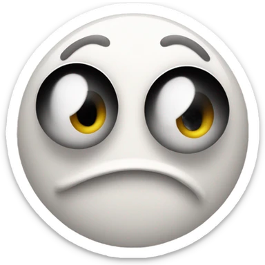 person drooling and looking at something with googly eyes sticker