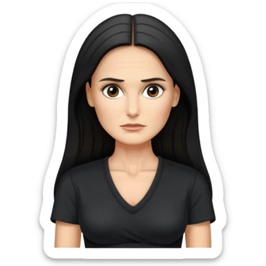 Demi Moore serious up to the waist sticker