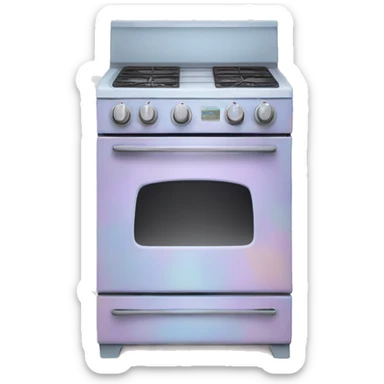 Realistic pastel tie dye stove oven. sticker