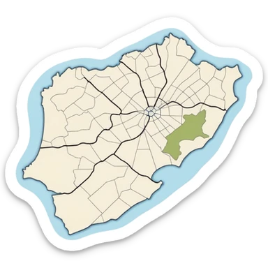 minimalist outline map of Sicily on paper, clean cartographic view sticker