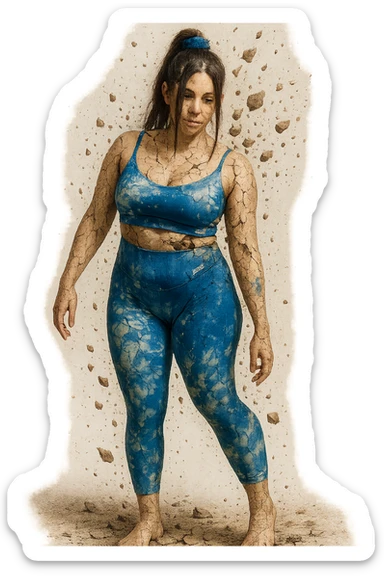 corpo come se si stesse sgretolando come se fosse rotto sticker