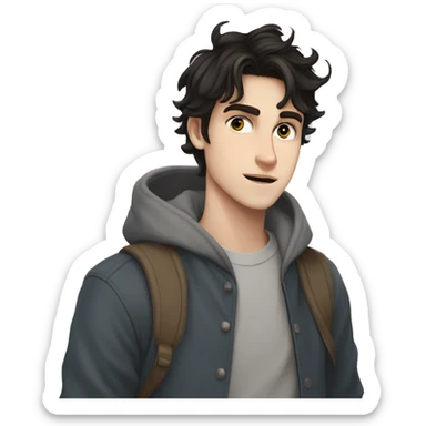 Charlie spring from heartstopper dark hair Alice oseman wiki young guy heartstopper Charlie   sticker