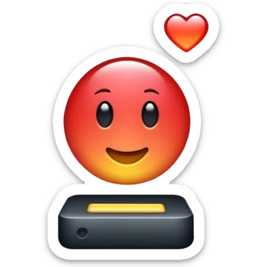 Objetos de estudos nos tons vermelhos sticker