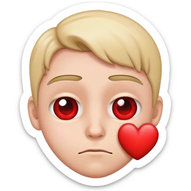 guilty face with love sticker