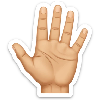 UN MANO, A PUGNO, CON CINQUE DITA, E IL MIGNOLO, L' ULTIMO DITO, ALL' IN SÙ  sticker