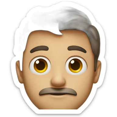 Man with enormous eyes sticker