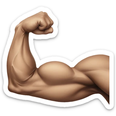 Flexing arm with no color tattoo sleeve sticker