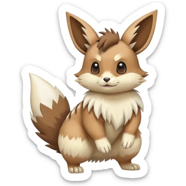 Eevee-Furret-Linoone-Hybrid (Full body) sticker