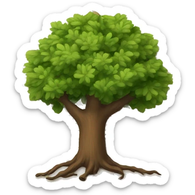 A tree rooted in an open Bible sticker