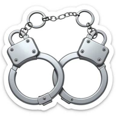 pair of handcuffs sticker