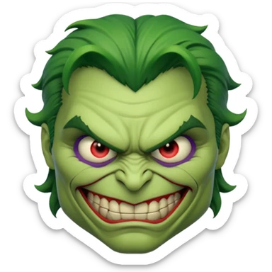 Joker hulk face sticker