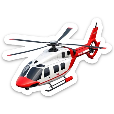Rescue Helicopter - Airbus H145 (Model Year: 2021) (Iconic colour: Red with white) sticker