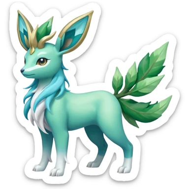 Suicune-Aurorus-Leafeon-Meganium-fusion (full body) sticker