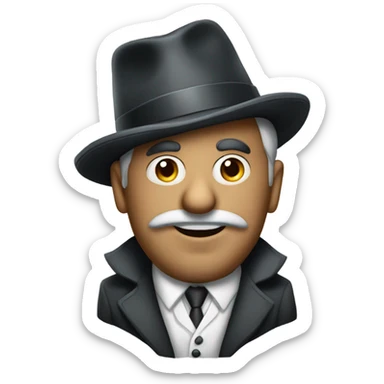 A snowman that’s an Italian mafia boss. sticker