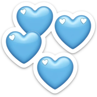 Light blue hearts sticker