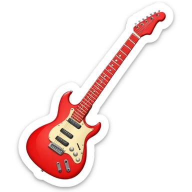red electric guitar sticker