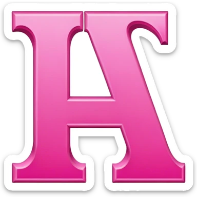 create a large letter “L” pink in gothic style sticker