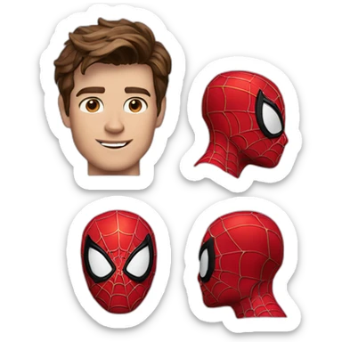 Peter parker as spider man sticker