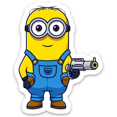 Minion blast a hoe sticker