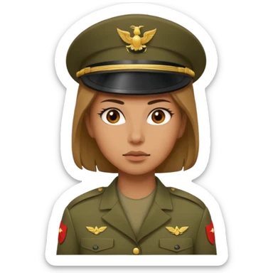 women Soldier with no cap sticker