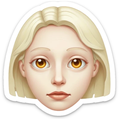 distorted mirror reflecting a face sticker