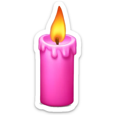 Pink candle flame  sticker