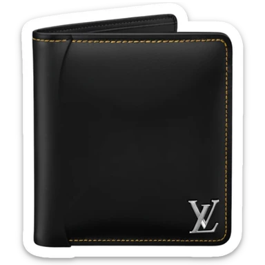 Louis Vuitton Wallet black Men sticker