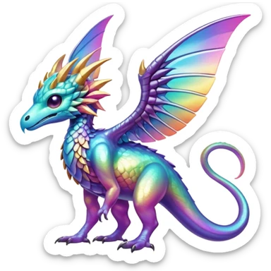 Epic divine legendary complex detailed iridescent gradients aesthetic-Fakémon-creature-scenery sticker