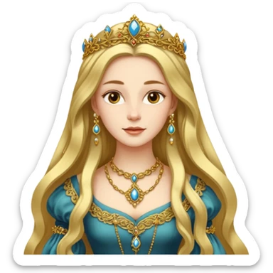 Renaissance lady sticker