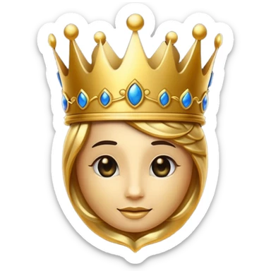 luxury black and gold emoji with royal crown, ornate golden swirls, premium VIP style, elegant and glossy, dark background, glowing edges, rich and exclusive look, suitable for Telegram emoji pack sticker