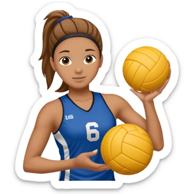 volleyball player, horse, with volleyball ball sticker