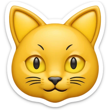 photo frame shaped like cat ears, emoji style sticker