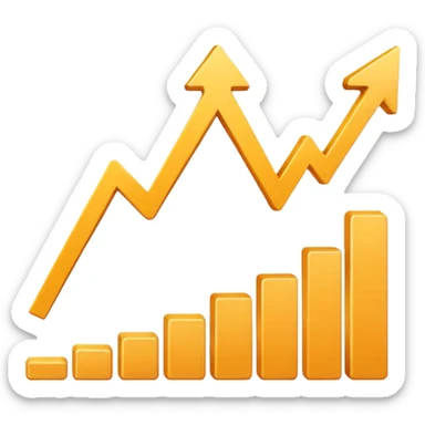 gráfico de ventas color blanco sticker